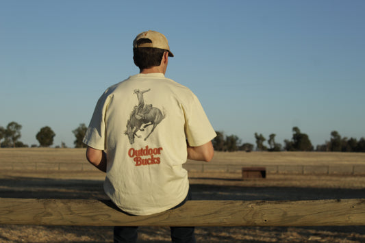 Bronc Rider Tee - Bone