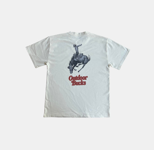 Bronc Rider Tee - Bone